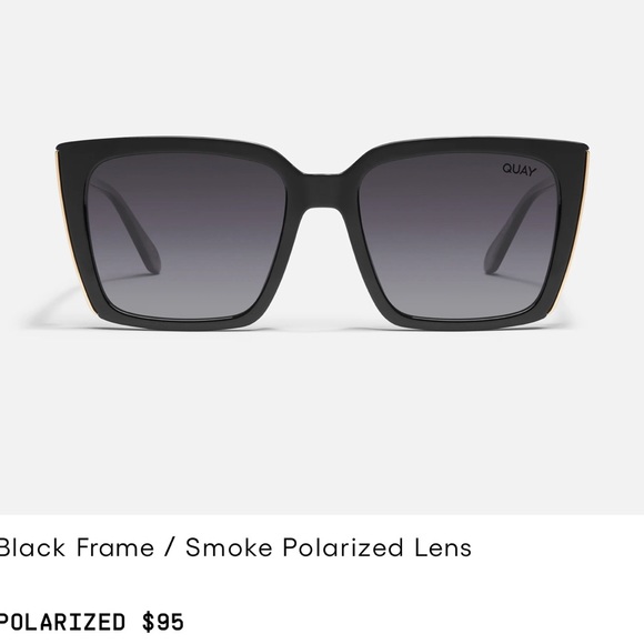 NWT Front Cover Black Smoke Polarized Quay Sunnies main image 7